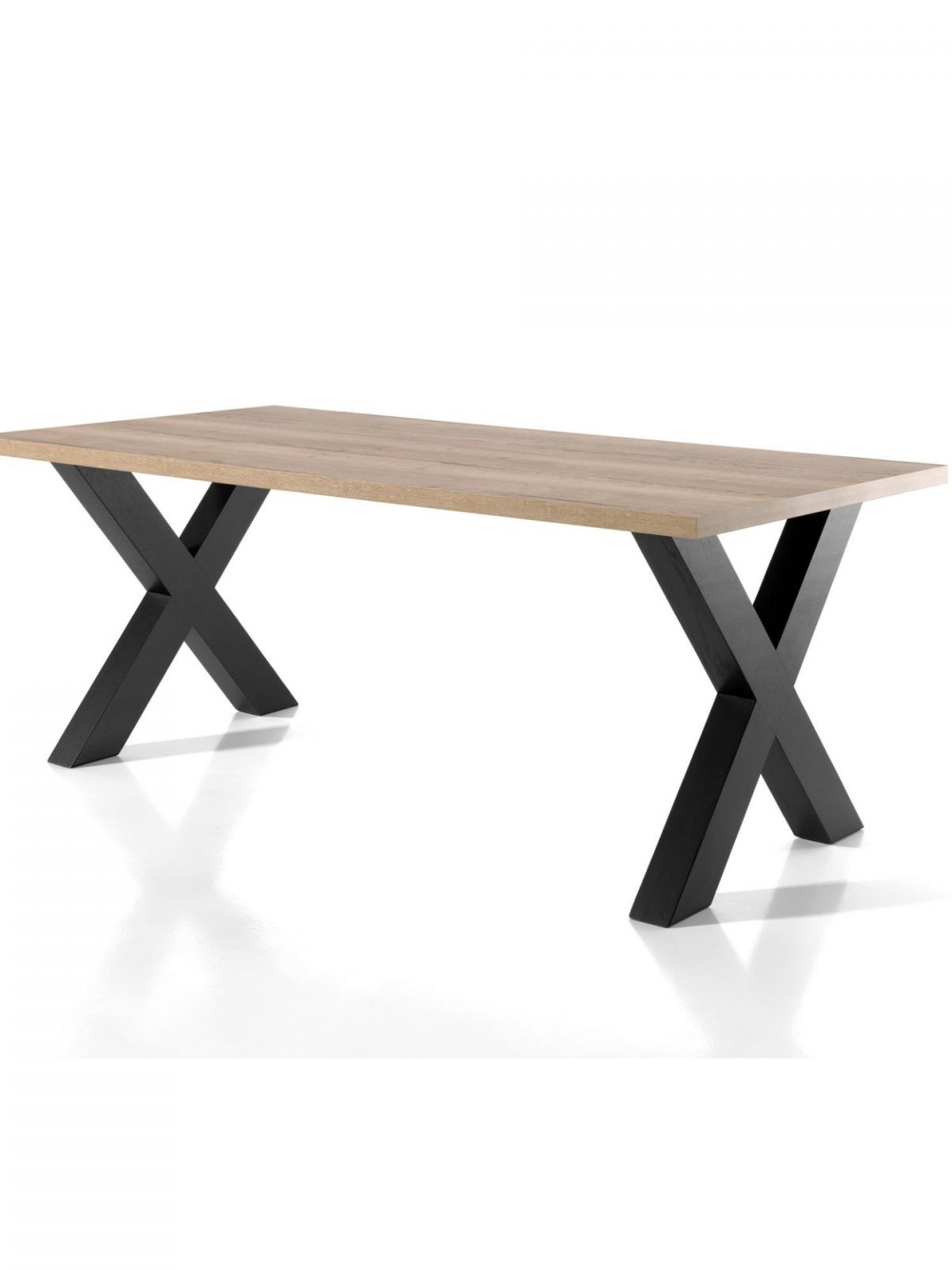 Table fixe X-pieds massifs - 1,60m