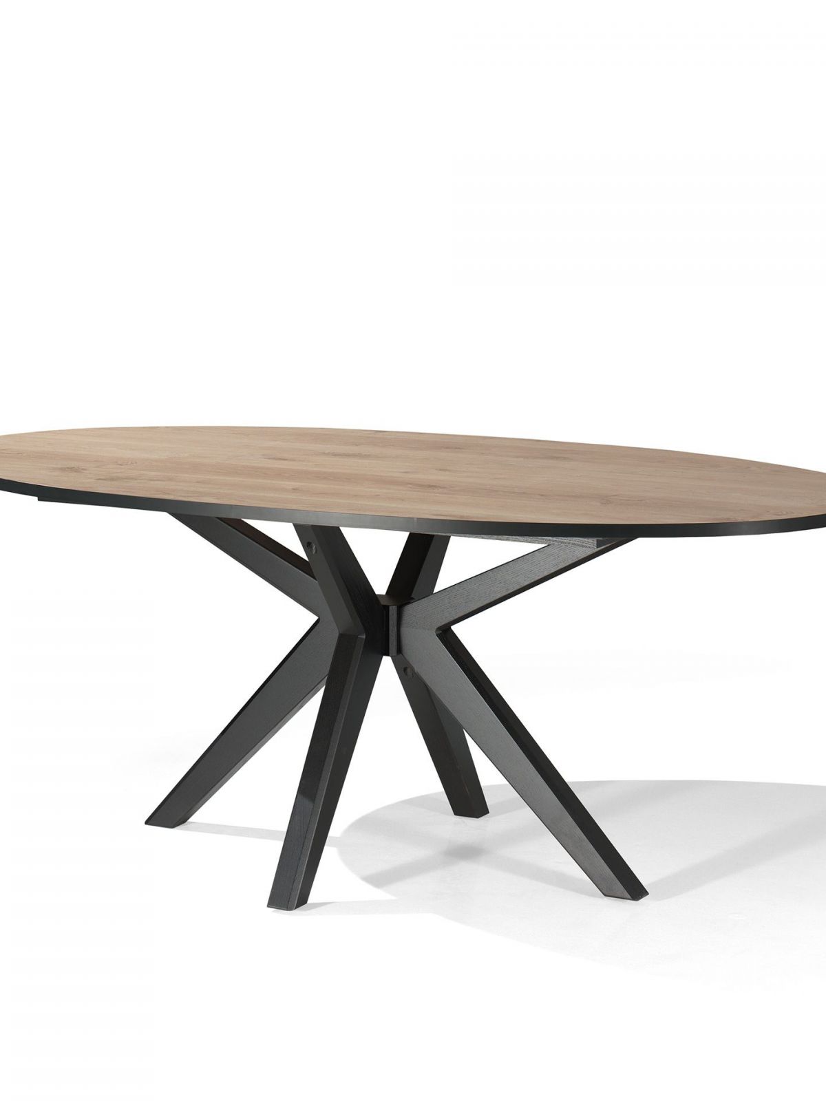 Table ovale fixe X-pied central